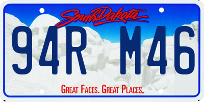 SD license plate 94RM46