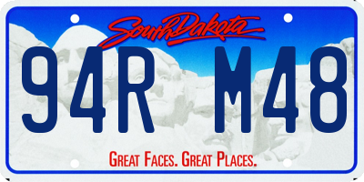 SD license plate 94RM48