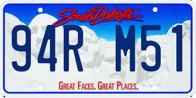 SD license plate 94RM51