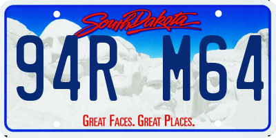 SD license plate 94RM64