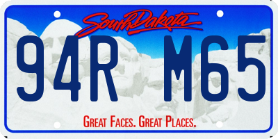 SD license plate 94RM65