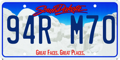 SD license plate 94RM70