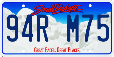 SD license plate 94RM75