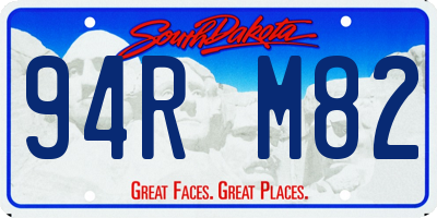 SD license plate 94RM82