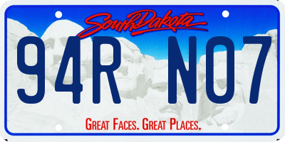 SD license plate 94RN07