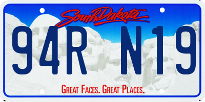 SD license plate 94RN19