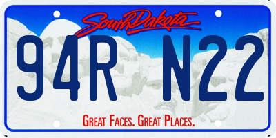 SD license plate 94RN22