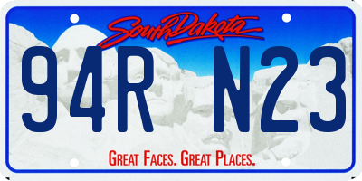 SD license plate 94RN23