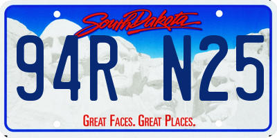 SD license plate 94RN25