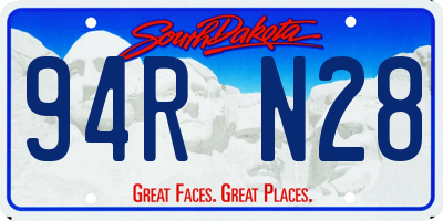 SD license plate 94RN28