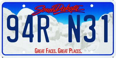 SD license plate 94RN31