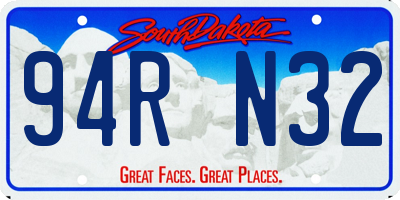 SD license plate 94RN32