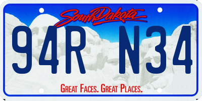 SD license plate 94RN34