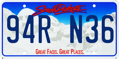 SD license plate 94RN36