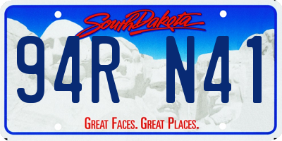 SD license plate 94RN41