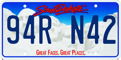 SD license plate 94RN42