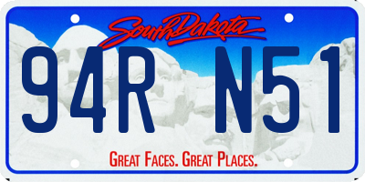 SD license plate 94RN51