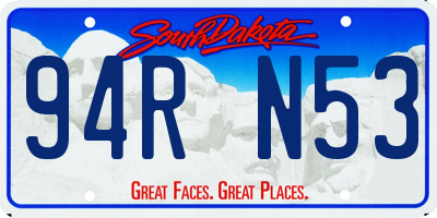 SD license plate 94RN53