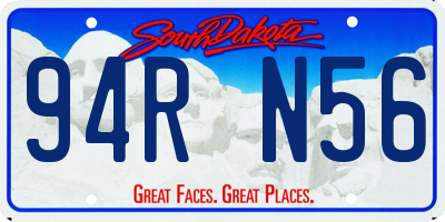 SD license plate 94RN56