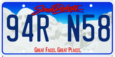 SD license plate 94RN58