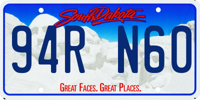 SD license plate 94RN60