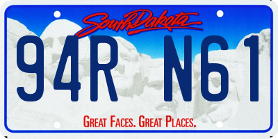 SD license plate 94RN61