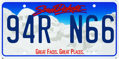 SD license plate 94RN66