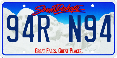 SD license plate 94RN94