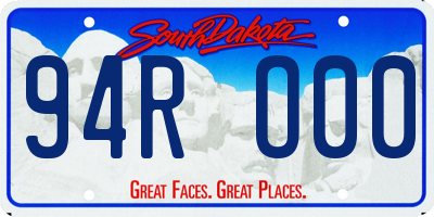 SD license plate 94RO00