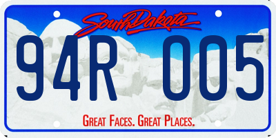 SD license plate 94RO05