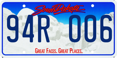 SD license plate 94RO06