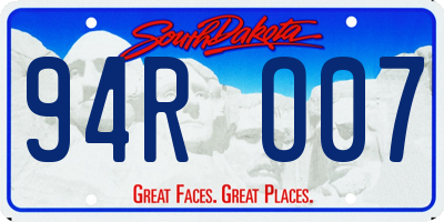 SD license plate 94RO07