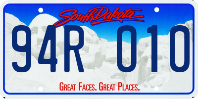 SD license plate 94RO10