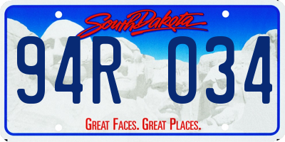 SD license plate 94RO34