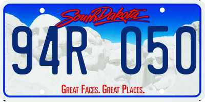 SD license plate 94RO50
