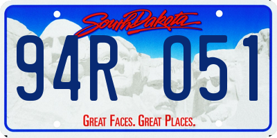 SD license plate 94RO51