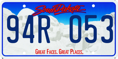 SD license plate 94RO53