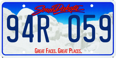 SD license plate 94RO59