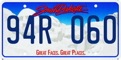 SD license plate 94RO60