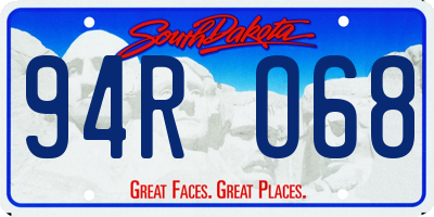 SD license plate 94RO68