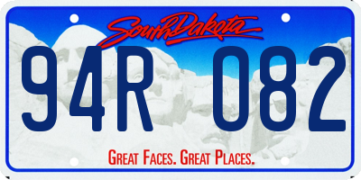 SD license plate 94RO82