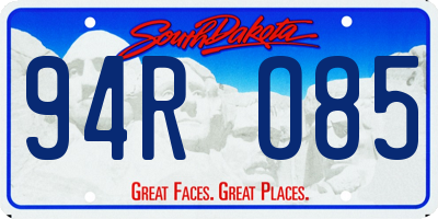 SD license plate 94RO85