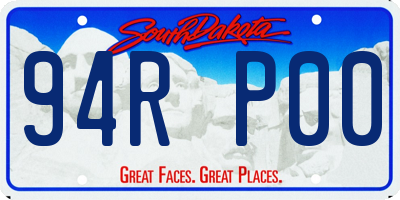 SD license plate 94RP00