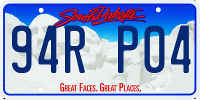 SD license plate 94RP04