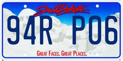 SD license plate 94RP06