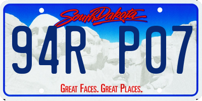 SD license plate 94RP07