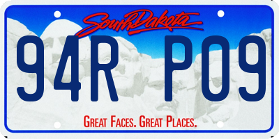 SD license plate 94RP09