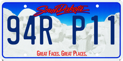 SD license plate 94RP11
