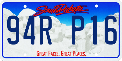 SD license plate 94RP16