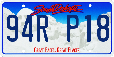 SD license plate 94RP18